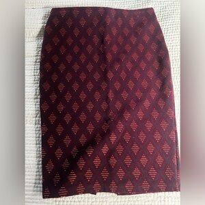 Zara Geometric Stretch Knit Pencil Skirt Size L NWOT
